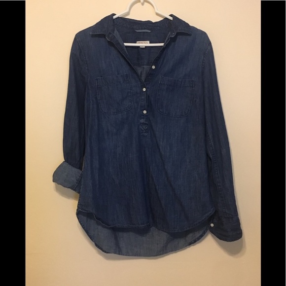 denim half shirt